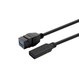 Vivolink Pro Keystone Noir USB3.0 A-Femelle vers USB3.0 A-Femelle 0,2m