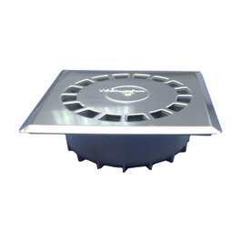 Tecnoagua Sumidero sifonique vertical T-88 I en PVC et acier inoxydable, 165 x 165 x 50,5 mm, ø50 mm