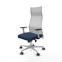 Piqueras y Crespo Fauteuil de Bureau Albacete Bleu Marine et Blanc