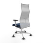 Piqueras y Crespo Fauteuil de Bureau Albacete Bleu Marine et Blanc
