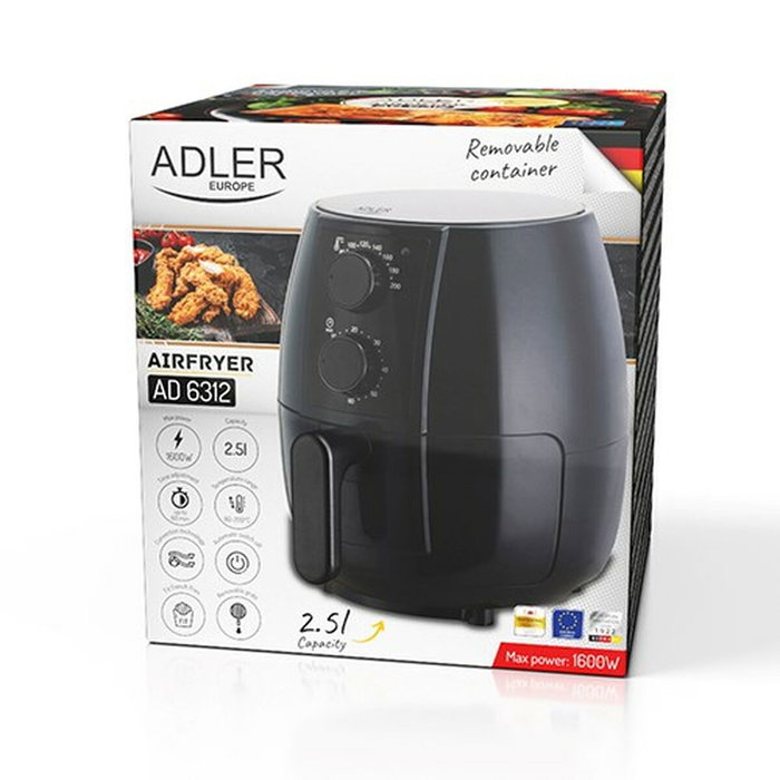 Adler AD 6312 Friteuse à Air Noir 2,5 L