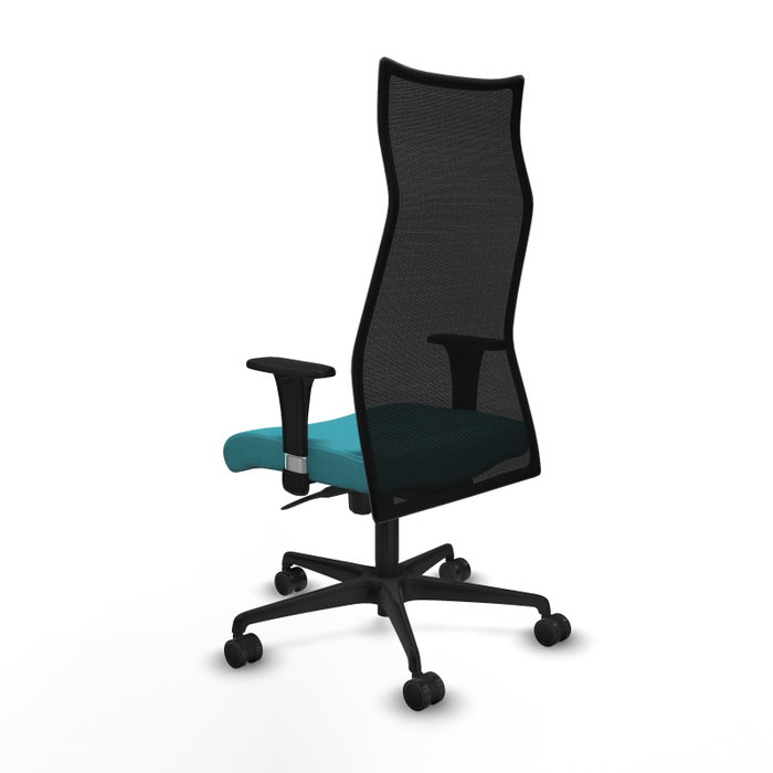 Piqueras y Crespo Chaise de Bureau Albacete Turquoise et Noir