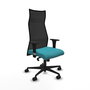 Piqueras y Crespo Chaise de Bureau Albacete Turquoise et Noir