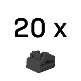 Lindy Bloqueurs de Port Sécurité RJ-45, Pack de 20 Pièces, Noir, Protection Anti-intrusion pour Prises Réseau