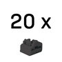 Lindy Bloqueurs de Port Sécurité RJ-45, Pack de 20 Pièces, Noir, Protection Anti-intrusion pour Prises Réseau