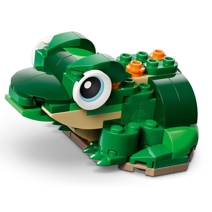 LEGO Creator 3-en-1 31377 - La Tortue et la Fleur de Nénuphar, Jouet de Construction 7 ans et plus, Transformable en Caméléon ou Grenouille