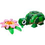 LEGO Creator 3-en-1 31377 - La Tortue et la Fleur de Nénuphar, Jouet de Construction 7 ans et plus, Transformable en Caméléon ou Grenouille