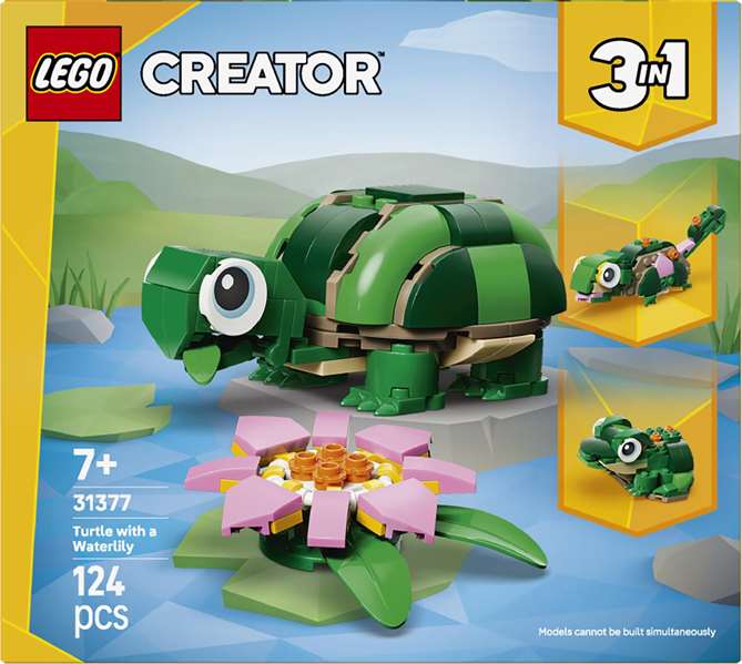 LEGO Creator 3-en-1 La Tortue et la Fleur de Nénuphar 31377