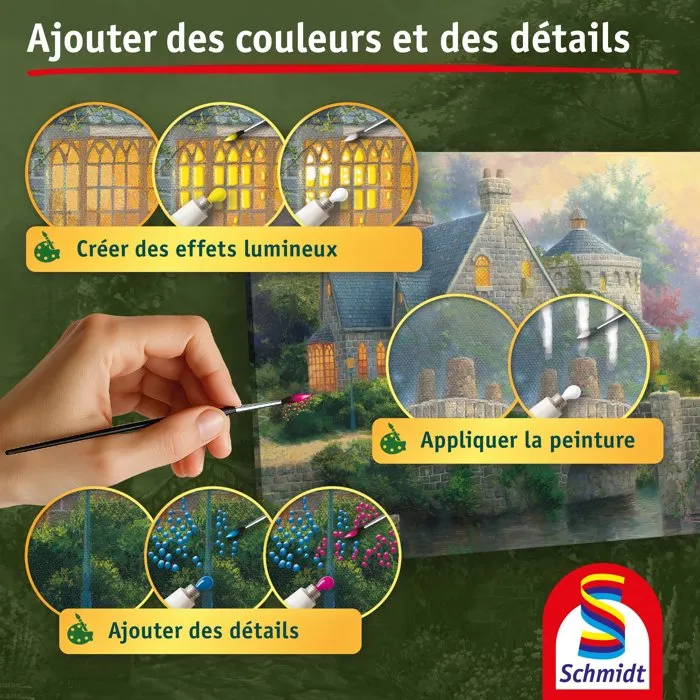 Schmidt Spiele My Art Noble - Kit de peinture Premium - Manoir Éclairé - Dès 12 ans