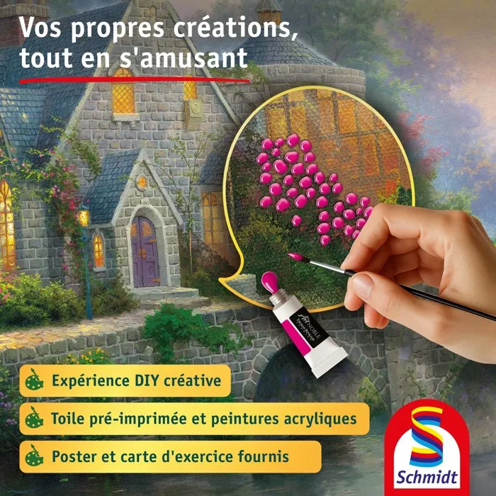 Schmidt Spiele My Art Noble - Kit de peinture Premium - Manoir Éclairé - Dès 12 ans