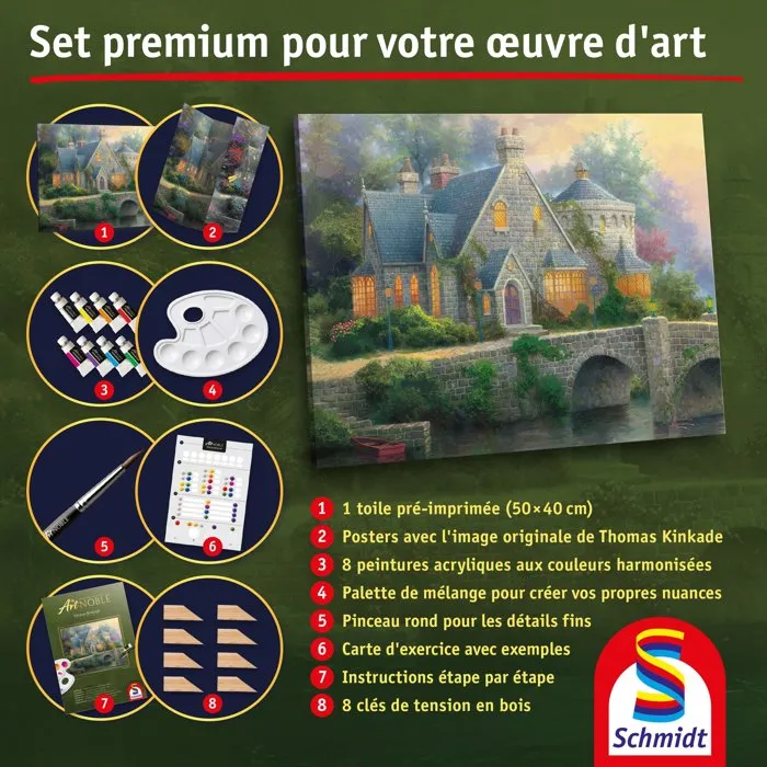 Schmidt Spiele My Art Noble - Kit de peinture Premium - Manoir Éclairé - Dès 12 ans