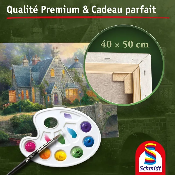 Schmidt Spiele My Art Noble - Kit de peinture Premium - Manoir Éclairé - Dès 12 ans