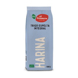 El Granero Integral Farine d'épeautre complète biologique 500g + 100g (Lot de 8) de 500g (Total 1000g) ou format spécifique selon unité