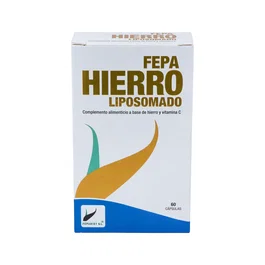 FEPADIET Fepa-Hierro Liposomado 30 mg 60 capsules, complément alimentaire fer liposomal