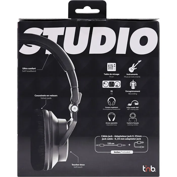 TNB Casque Studio de monitoring filaire Noir TNB Casque Studio de monitoring filaire Noir