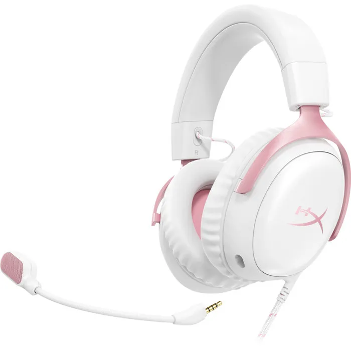 HyperX Cloud III Casque Gamer Filaire blanc & rose