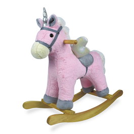 Tachan Balancin Unicornio Peluche Musical avec Sons de Galope pour Enfant, Développe l'Équilibre, Jouet d'Éveil Recommandé 18+ Mois - Multilingue (Français, Anglais)