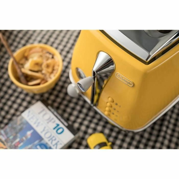 DeLonghi Icona Capitals Grille-pain Jaune 2 tranches 900W