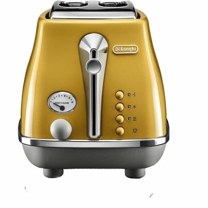 DeLonghi Icona Capitals Grille-pain Jaune 2 tranches 900W