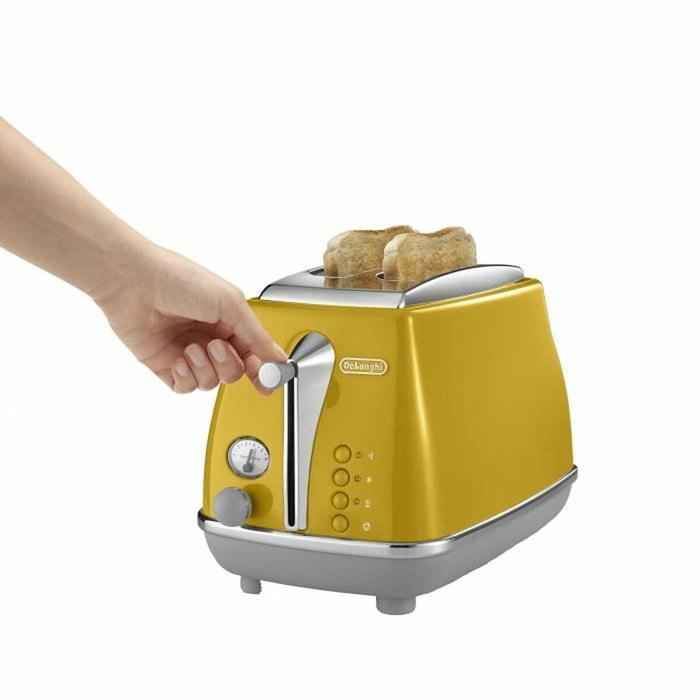 DeLonghi Icona Capitals Grille-pain Jaune 2 tranches 900W