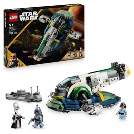 Lego Set de Construction 75433 Star Wars Le Vaisseau de Jango Fett L'Attaque des Clones avec 3 Minifigurines - 707 Pièces - Jouet Enfant Dès 9 Ans