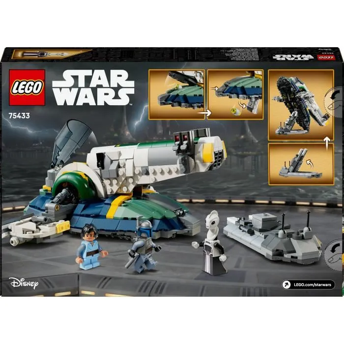 Lego Set de Construction 75433 Star Wars Le Vaisseau de Jango Fett L'Attaque des Clones avec 3 Minifigurines - 707 Pièces - Jouet Enfant Dès 9 Ans