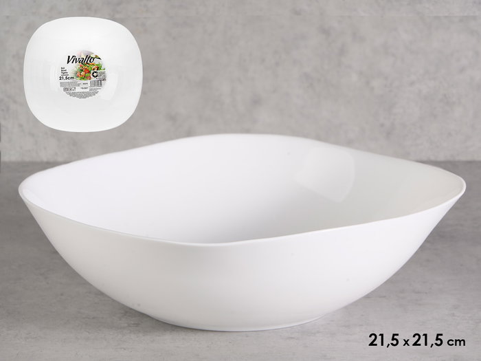 Vivalto Bol carré Opal 21.5 x 21.5 cm blanc (Set de 24) Vivalto Bol carré Opal 21.5 x 21.5 cm blanc (Set de 24)