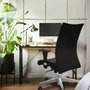 Piqueras Y Crespo Albacete Chaise de bureau confidente, Gris clair, mécanisme Sincro, Brazos 1D, Base blanche, Roues 65mm