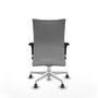 Piqueras Y Crespo Albacete Chaise de bureau confidente, Gris clair, mécanisme Sincro, Brazos 1D, Base blanche, Roues 65mm
