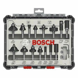 Bosch Professional Coffret de 15 fraises mixtes avec queue de 8 mm