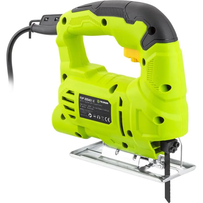 Fieldmann FDP 200451-E - Scie sauteuse électrique puissante 450W avec vitesse réglable (0-3000 tr/min) et capacité de coupe de 55-60 mm, inclut 1 lame et clé