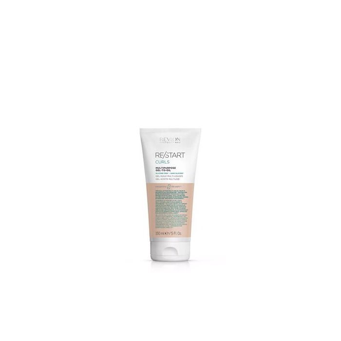 Revlon RE/START Curls Multi-Uses Gel To Oil 150ml - Gel transformable en huile 95% d'origine naturelle - Prélavage, définition ou rafraîchissement pour boucles Revlon RE/START Curls Multi-Uses Gel To Oil 150ml - Gel transformable en huile 95% d'origine naturelle - Prélavage, définition ou rafraîchissement pour boucles