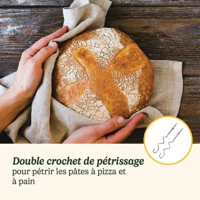 Cuisinart Batteur électrique HM7U/E Power Advantage, 200 W, 7 vitesses, blanc, avec accessoires en acier inoxydable