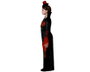 Disfraz Vampiresa Noir avec Chapeau pour Fille 5-6 Ans - Costume de Vampiresse Gothique et Sophistiqué pour Halloween et Fêtes - Détails Rouges