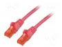 Logon Professional Patch Cable U/UTP Cat6 20m Magenta