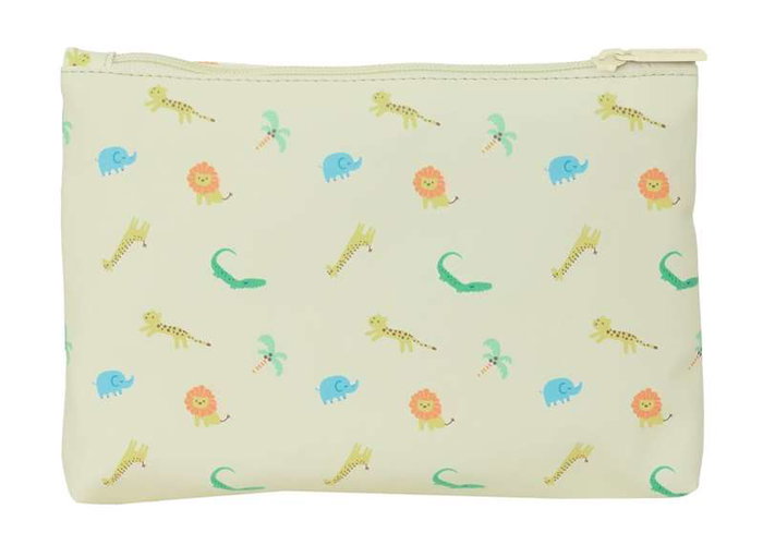 Safta Portatodo - Boîte de rangement grande 2 compartiments pour enfants préscolaire, motif jungle, facile à nettoyer, 23x16x3 cm