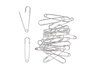 Innspiro Lot de 2 aiguilles broches métalliques argentées 51x16mm