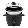 Jata Hogar Cuiseur à riz électrique 900 W 2,2 L noir Ø29 x 29 cm avec vitre trempée et antiadhésif