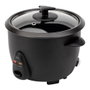 Jata Hogar Cuiseur à riz électrique 900 W 2,2 L noir Ø29 x 29 cm avec vitre trempée et antiadhésif