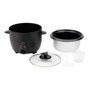 Jata Hogar Cuiseur à riz électrique 900 W 2,2 L noir Ø29 x 29 cm avec vitre trempée et antiadhésif