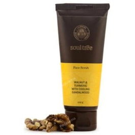 SOULTREE Exfoliant Facial Noix, Curcuma et Santal