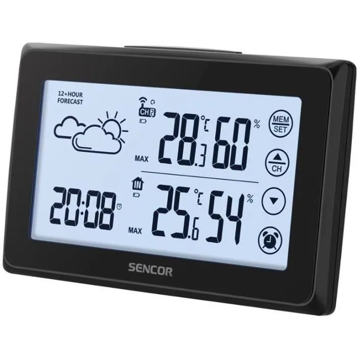 Sencor SWS 2850 Station Météo sans Fil avec Capteur, Noir Sencor SWS 2850 Station Météo sans Fil avec Capteur, Noir