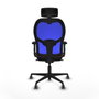 Piqueras y Crespo Chaise de Bureau 2D036G2 Bleu et Brun foncé