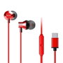 Aiwa ESTM-50USB-C Casque Audio Filaire Intra-auricular USB Type C Rouge pour Appels et Musique