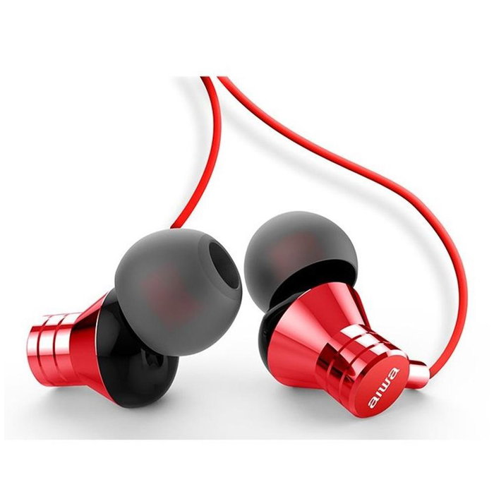 Aiwa ESTM-50USB-C Casque Audio Filaire Intra-auricular USB Type C Rouge pour Appels et Musique