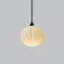 Lampe Suspendue Idali Blanc/Fleurs Noir/Câble Noir