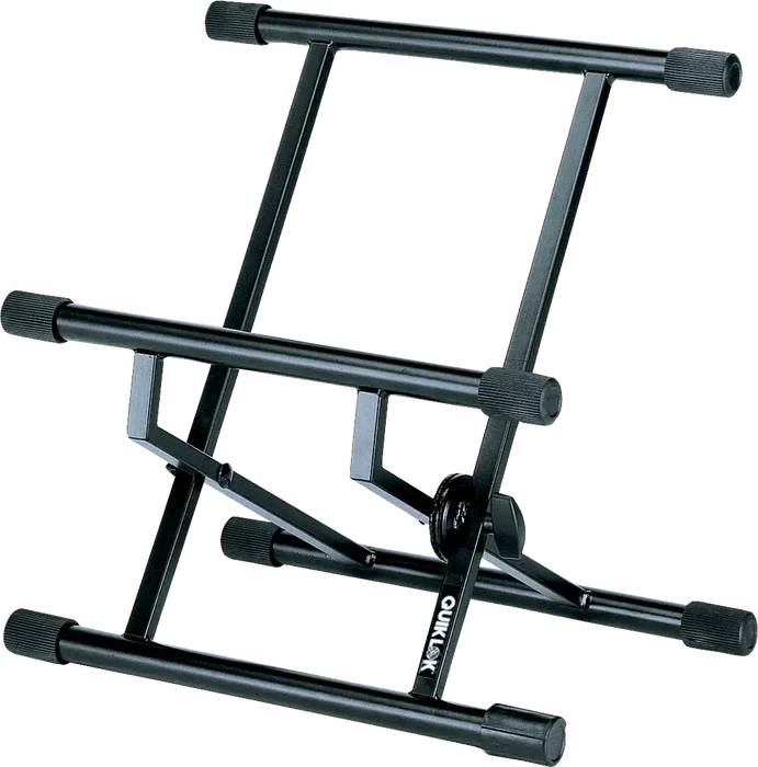 QUIKLOK Soporte Amplificateur Double Axe Noir Acier Pliable Hauteur Réglable Charge Max 45kg