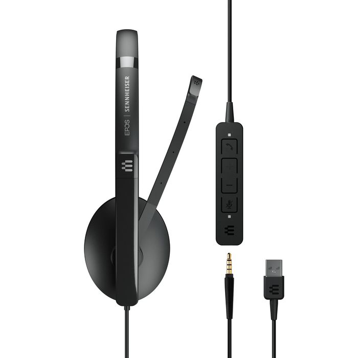 EPOS ADAPT 100 Series Casque audio supra-auriculaire filaire avec connecteurs USB et 3,5 mm Noir optimisé pour UC EPOS ADAPT 100 Series Casque audio supra-auriculaire filaire avec connecteurs USB et 3,5 mm Noir optimisé pour UC