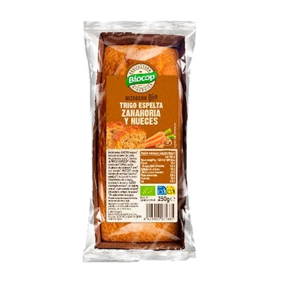 BIOCOP Gâteau de blé et épeautre à la carotte et aux noix 250g Bio BIOCOP Gâteau de blé et épeautre à la carotte et aux noix 250g Bio