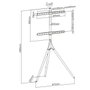 Support TV au sol Techly 105209 65" 32 kg